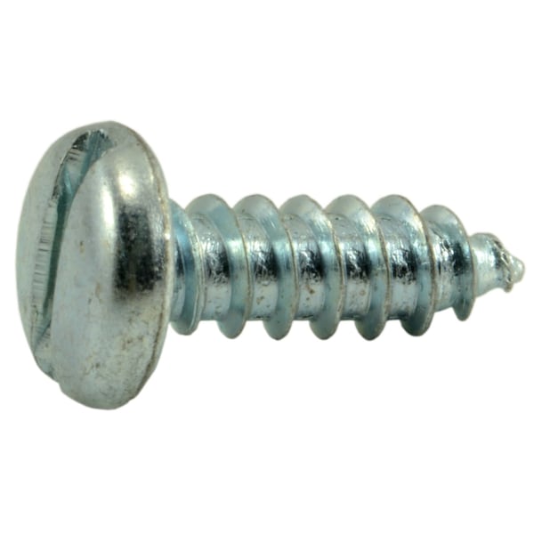 Midwest Fastener Sheet Metal Screw, #8 x 1/2 in, Zinc Plated Steel Pan Head Slotted Drive, 80 PK 62085 - main